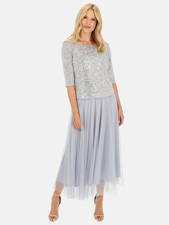 L’AF L’AF Bluzka Sonia Srebrny Regular Fit