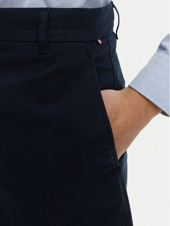 Tommy Hilfiger Tommy Hilfiger Auduma šorti WW0WW42457 Tumši zils Regular Fit
