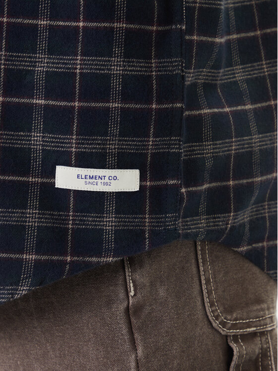 Element Element Košile Button Down Regular Flannel ELYWT00183 Tmavomodrá Regular Fit