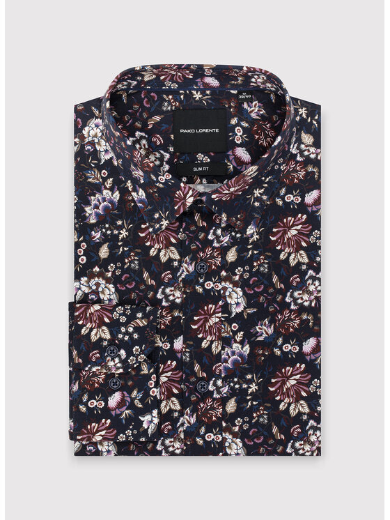 Pako Lorente Pako Lorente Koszula P25WF-1X-055 Granatowy Slim Fit