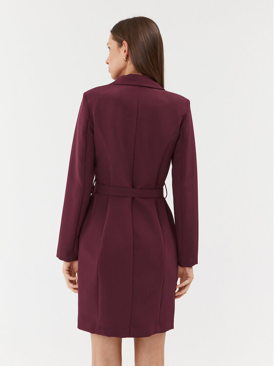 Maryley Maryley Vsakodnevna obleka 23IB372/41GI Bordo rdeča Regular Fit