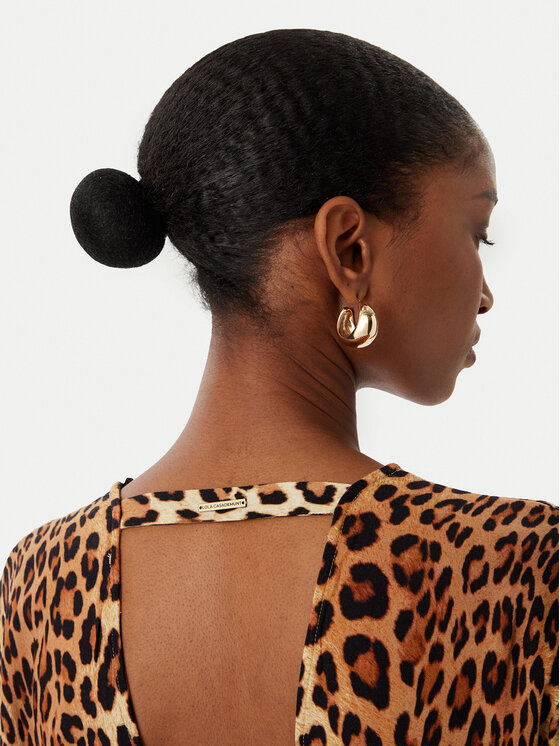 LOLA CASADEMUNT LOLA CASADEMUNT Poletna obleka LS2616021 Rjava Relaxed Fit