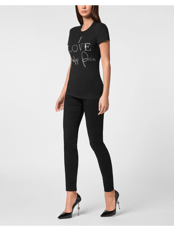 PHILIPP PLEIN PHILIPP PLEIN Tričko 9447 Čierna Skin Tight Fit