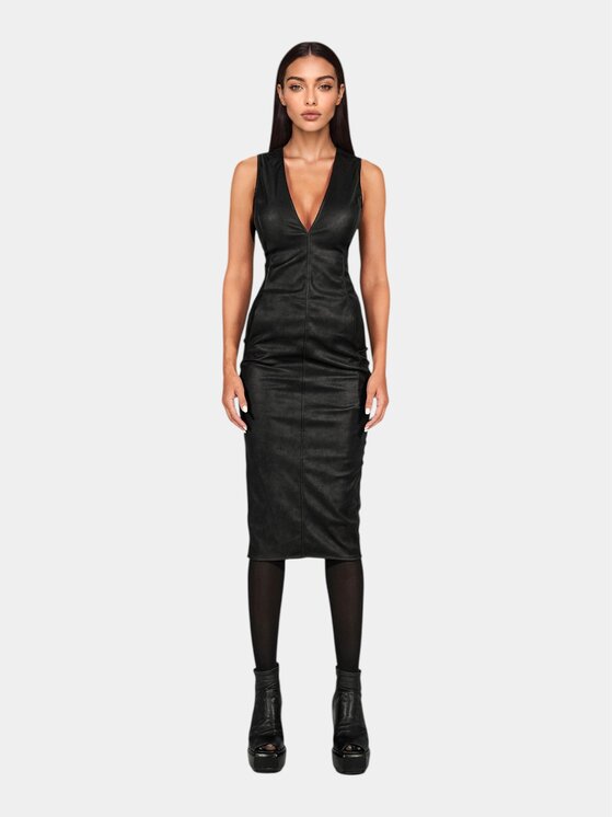 MADE BY SOCIETY MADE BY SOCIETY Sukienka codzienna Rochie CORE - D27853 Czarny Basic Fit