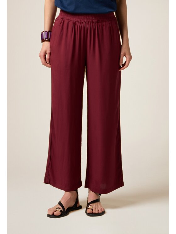 Oltre Oltre Pantaloni di tessuto P262J002325N016 Bordeaux A-Line Fit