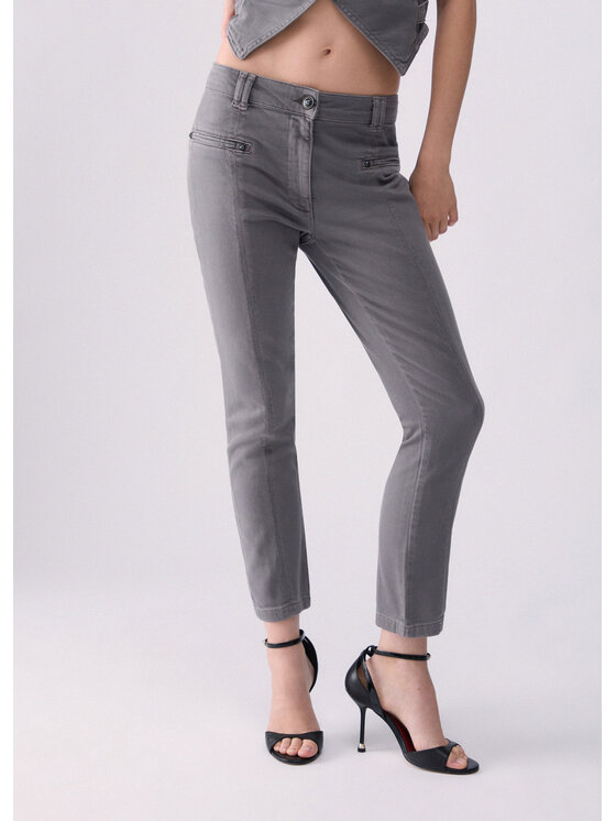 Liu Jo Liu Jo Pantaloni di tessuto WF6113T1819X0785 Grigio Regular Fit