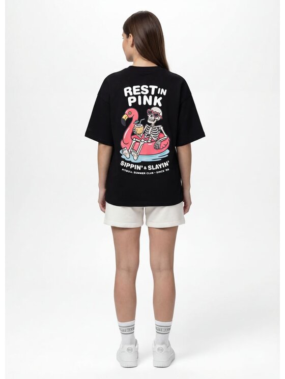 PITBULL PITBULL T-Shirt REST IN PINK Czarny Regular Fit