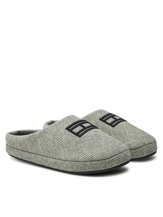 Tommy Hilfiger Tommy Hilfiger Kapcie Flag Herringbone House Shoe FM0FM05304 Szary