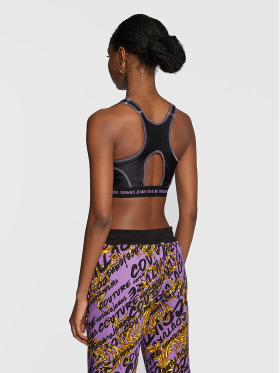 Versace Jeans Couture Versace Jeans Couture Сутиен-топ Shiny 73HAM607 Черен