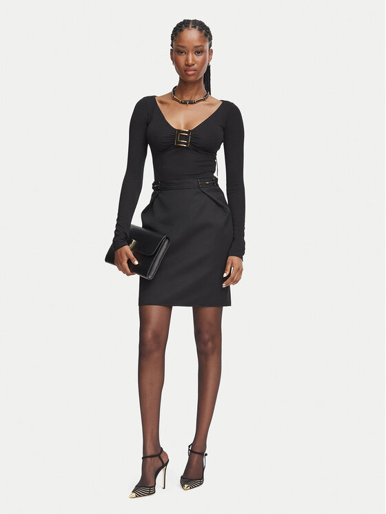 Elisabetta Franchi Elisabetta Franchi Palaidinė MD-005-67E2-V280 Juoda Slim Fit