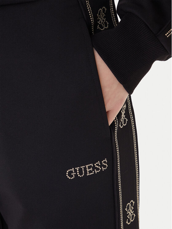 Guess Guess Παντελόνι φόρμας V5BB23 KCX22 Μαύρο Wide Leg