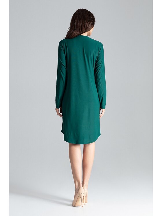 Lenitif Lenitif Vestito L031 Verde Regular Fit