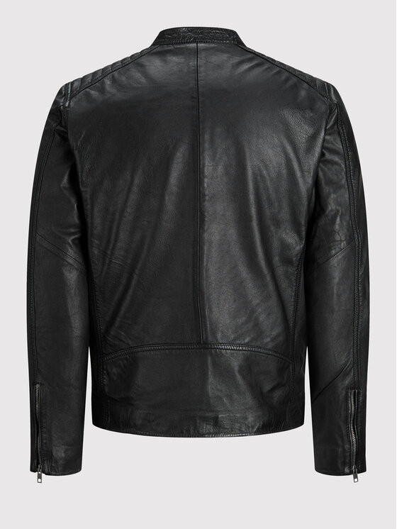 Jack&Jones Jack&Jones Lederjacke Joel 12191012 Schwarz Regular Fit