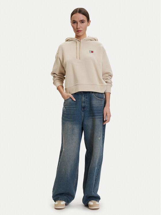 Tommy Jeans Tommy Jeans Mikina DW0DW22357 Světle béžová Regular Fit