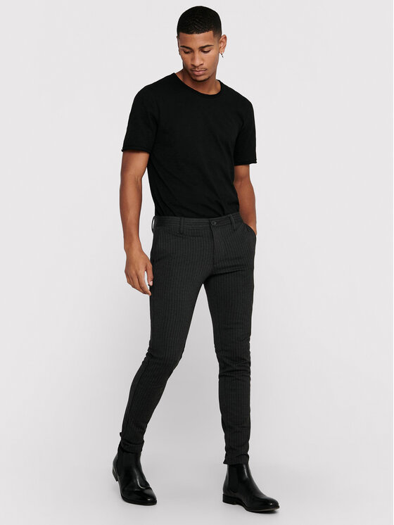 Only & Sons Only & Sons Chinosy Mark 22013727 Szary Slim Fit