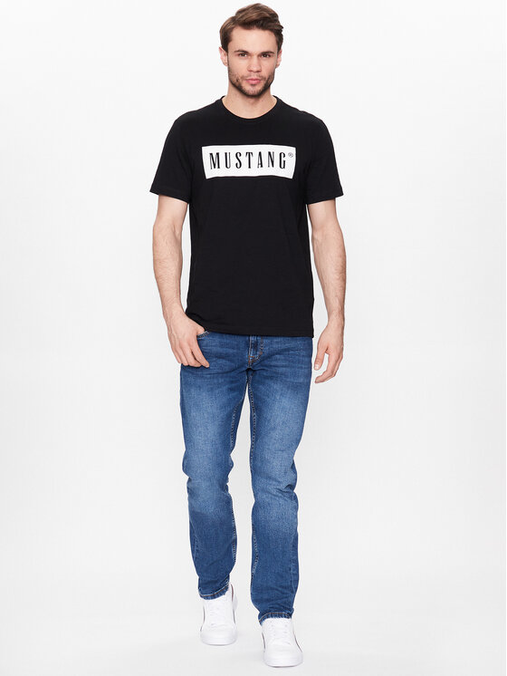 Mustang Mustang T-Shirt Alex 1013223 Czarny Regular Fit
