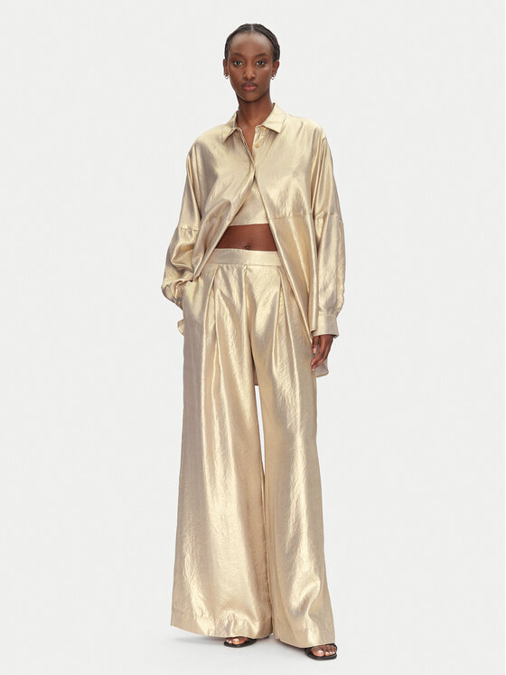 ACCESS FASHION ACCESS FASHION Košile 53-7016-922 Zlatá Loose Fit