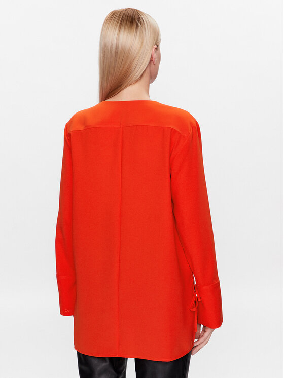 Calvin Klein Calvin Klein Bluzka K20K205688 Pomarańczowy Regular Fit