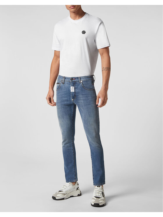 PHILIPP PLEIN PHILIPP PLEIN Jeansy 4045 Světle modrá Skinny Fit