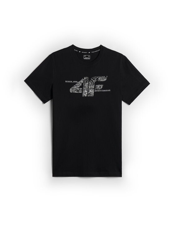 4F 4F T-Shirt CITY Czarny Regular Fit