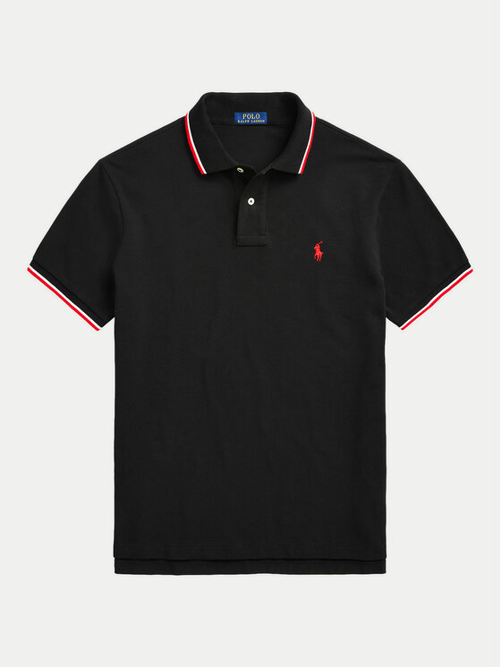 Polo Ralph Lauren Polo Ralph Lauren Тениска с яка и копчета Ssl 710842621001 Черен Slim Fit