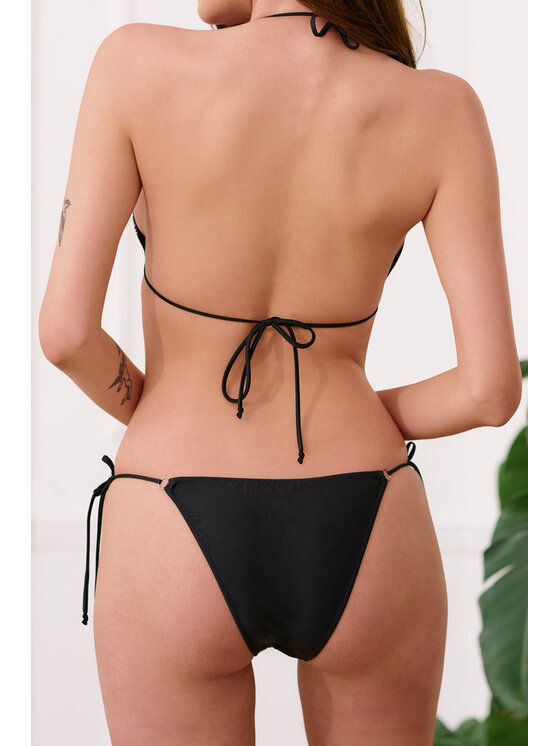 Love and Hate Love and Hate Bikini pezzo sotto Maui Animal Nero