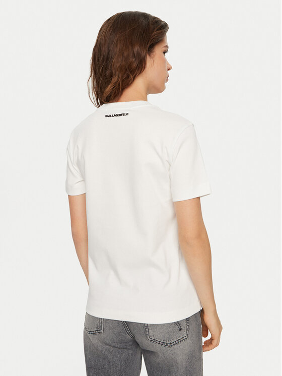 KARL LAGERFELD KARL LAGERFELD T-Shirt A1W17130 Bílá Regular Fit
