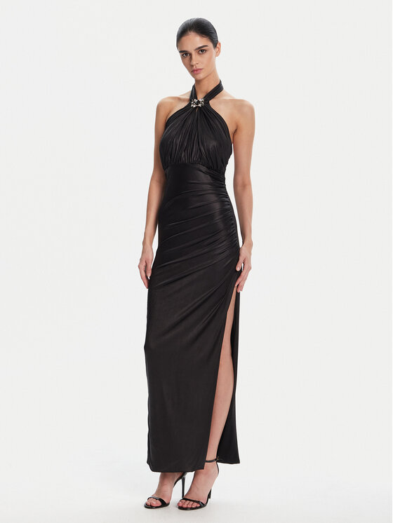 Fracomina Fracomina Rochie de seară FQ25SD3002W798T4 Negru Slim Fit