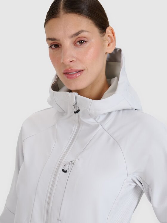4F 4F Kurtka softshell 4FWSS25TSOFF315-27S Szary Slim Fit