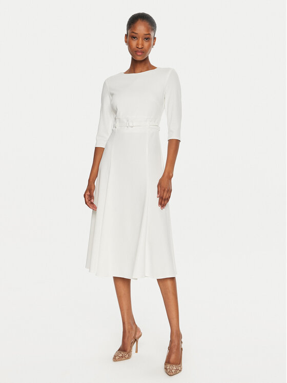 Rinascimento Rinascimento Kleid für den Alltag CFC0120015003 Weiß Regular Fit