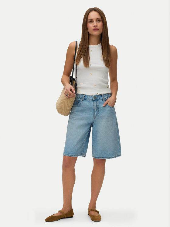 Vero Moda Vero Moda Marškinėliai Naja 10341964 Balta Slim Fit