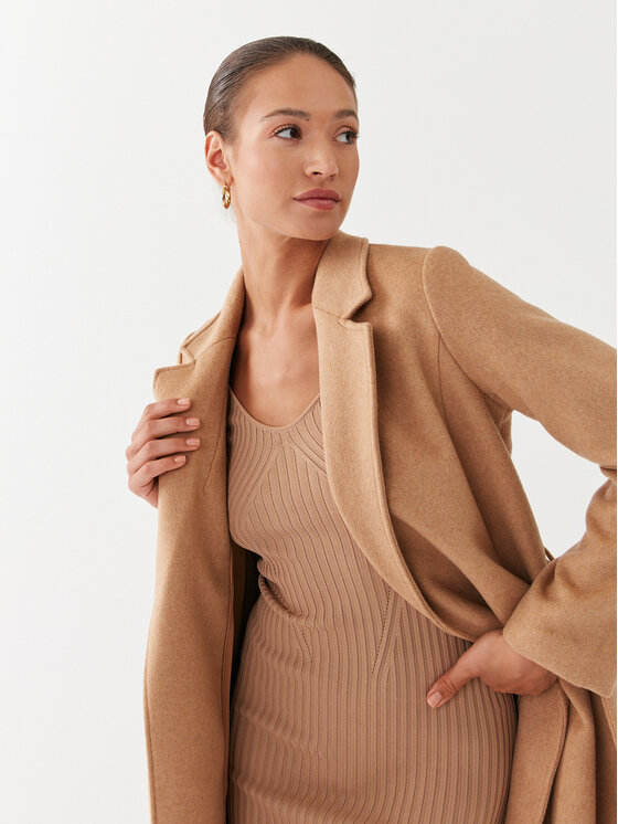 Guess Guess Вовняне пальто Diamante W2BL0P WF0D0 Бежевий Regular Fit