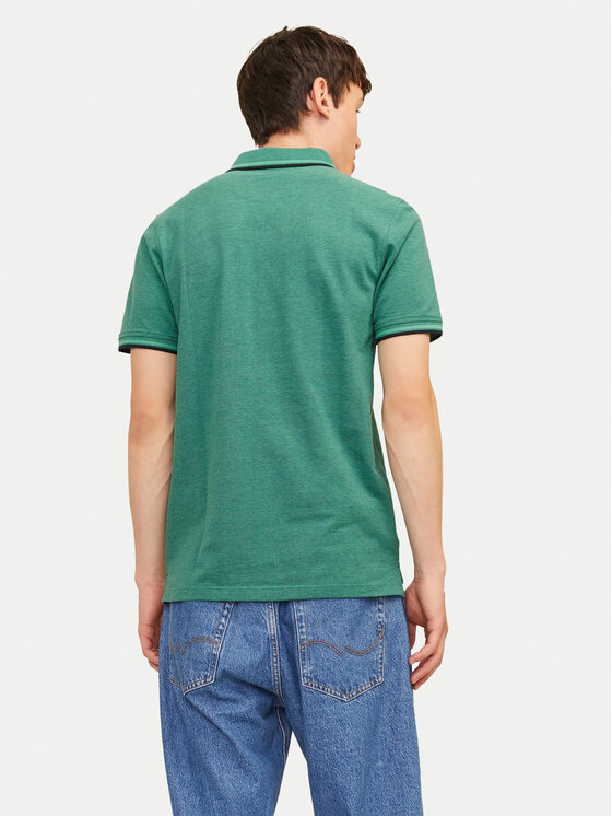 Jack&Jones Jack&Jones Polo Paulos 12136668 Zielony Slim Fit