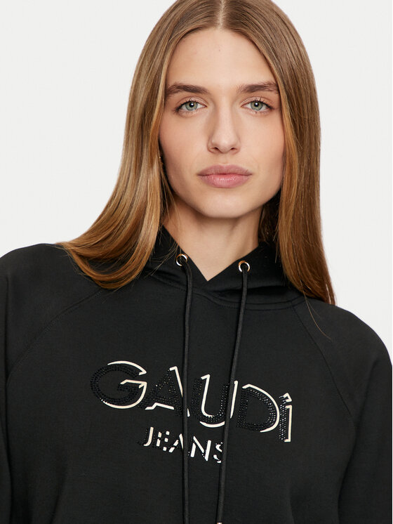 Gaudi Gaudi Bluza 421BD64010 Czarny Regular Fit