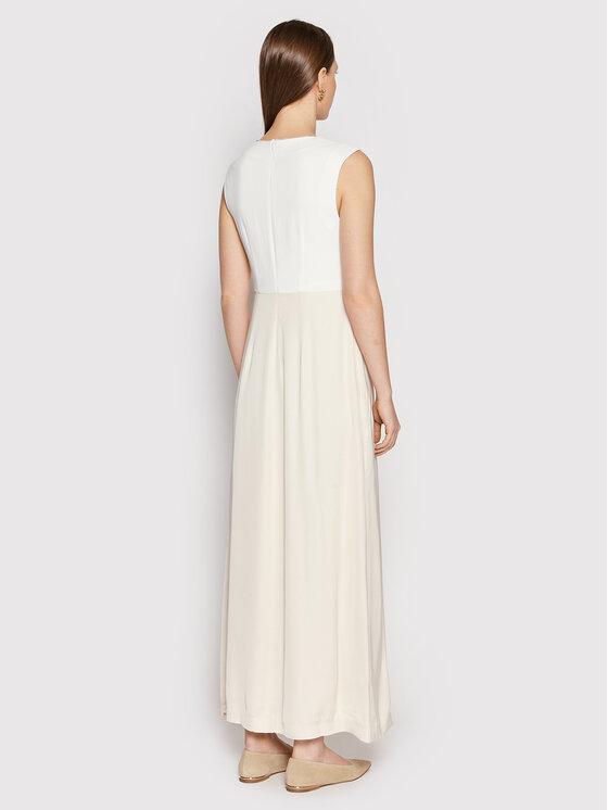 Peserico Peserico Rochie de vară E02951 Bej Relaxed Fit