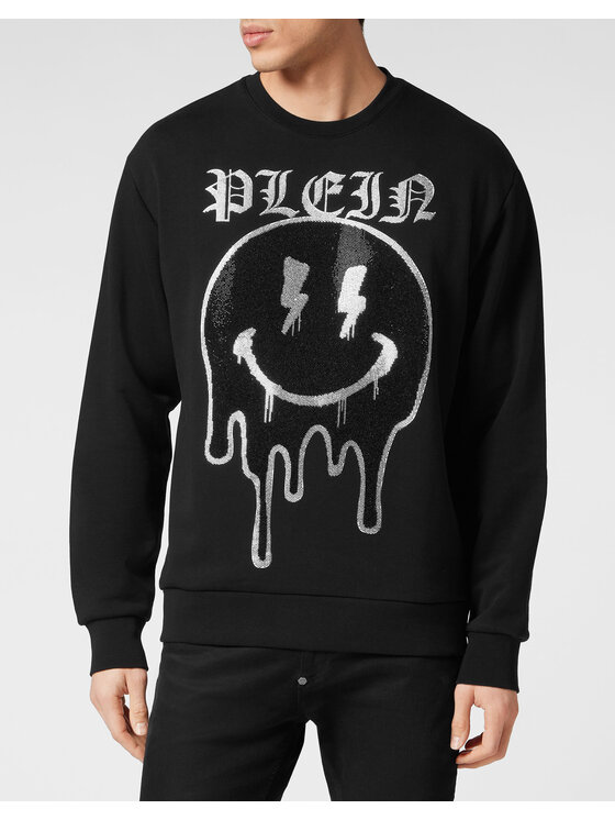 PHILIPP PLEIN PHILIPP PLEIN Bluza 15113 Czarny Regular Fit