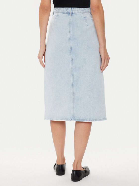 Vila Vila Jeans suknja Kira 14099130 Plava Regular Fit