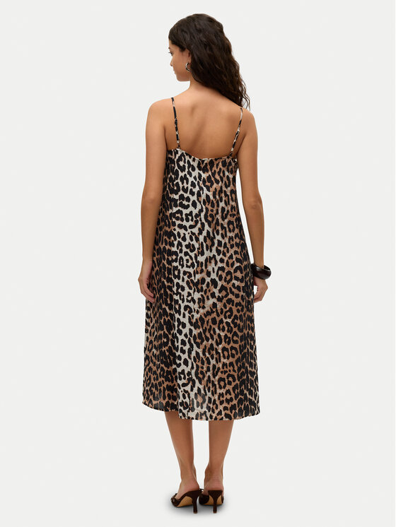 Vero Moda Vero Moda Poletna obleka Josie 10303398 Rjava Regular Fit
