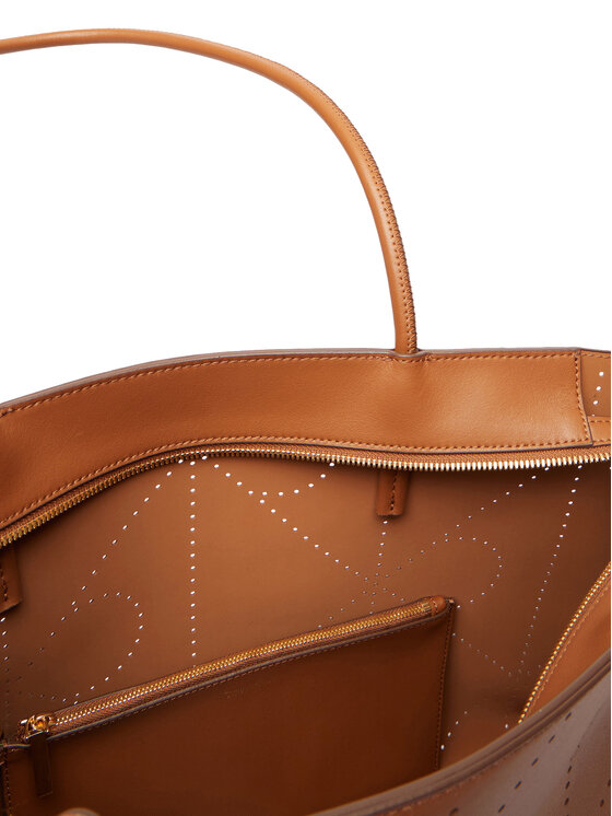 Calvin Klein Calvin Klein Kabelka Emblem Aop Perfor Lthr Tote LV04F3359G Hnědá
