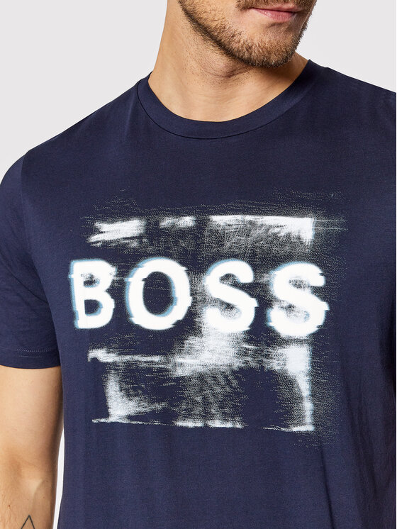 T-shirt TLogo 50460579 Blu scuro Regular Fit