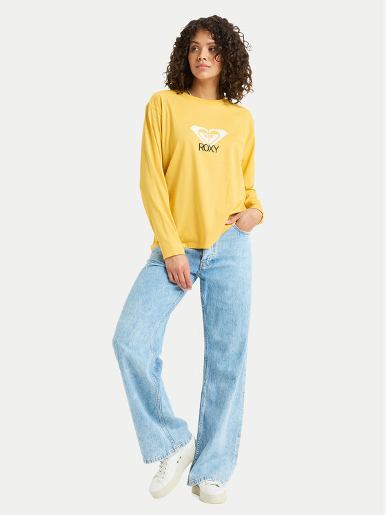 Roxy Roxy Blúz Hangloose Art ERJZT06035 Sárga Regular Fit