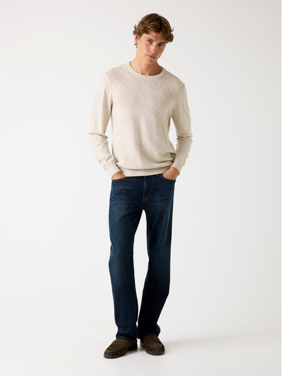 Guess Guess Sweter 179283 Beżowy Classic Fit