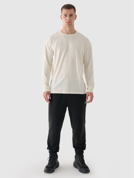 4F 4F Longsleeve 4FRAW24TLONM507-83S Beżowy jasny Oversize