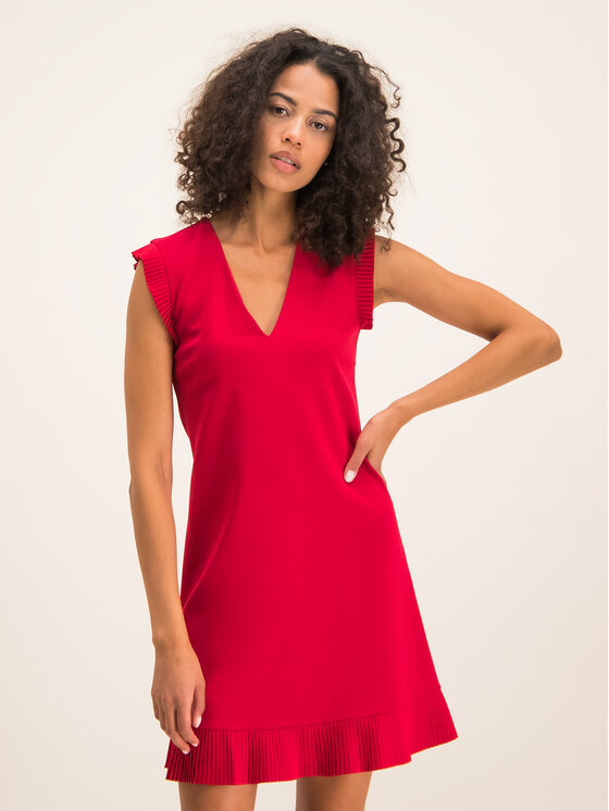 TWINSET TWINSET Koktejlové šaty 192TT2061 Červená Regular Fit