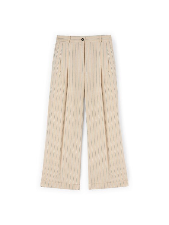 Motivi Motivi Pantaloni di tessuto P093Q004553N0R2 Crema Over Fit