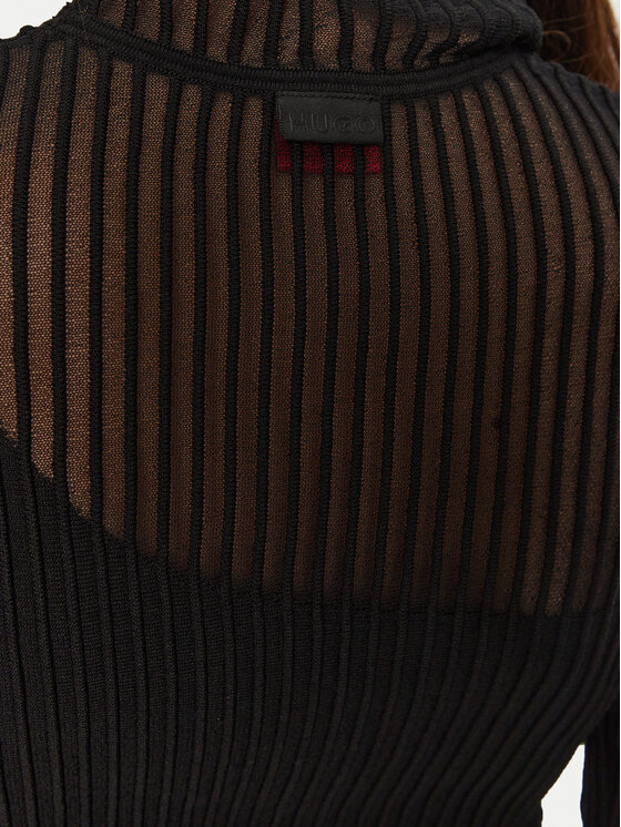 HUGO Hugo Rollkragenpullover Serani 50522572 Schwarz Slim Fit