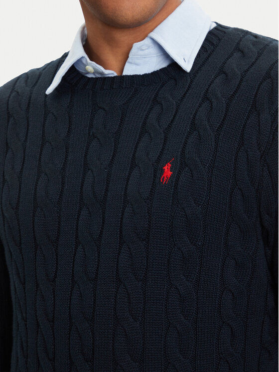 Polo Ralph Lauren Polo Ralph Lauren Πουλόβερ 710775885001 Σκούρο μπλε Regular Fit