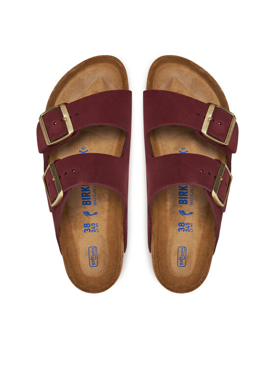 Birkenstock Birkenstock Papucs Arizona Sfb Lenb1028719 Bordó