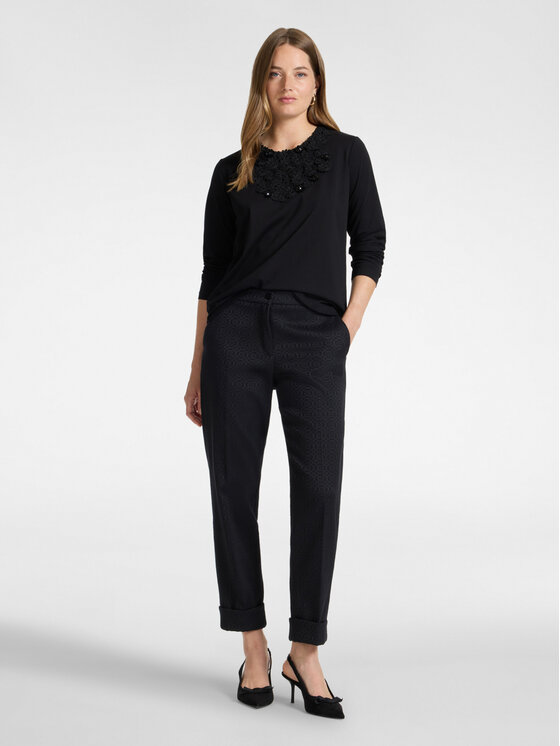 Elena Mirò Elena Mirò T-Shirt G044Z000695N033 Czarny Slim Fit