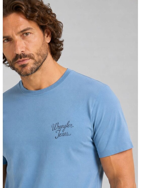Wrangler Wrangler T-Shirt Logo Tee Niebieski Oversize